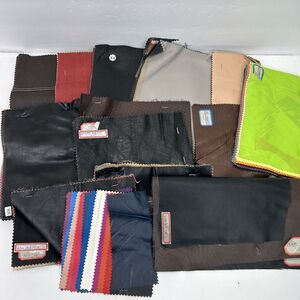 Leather Sample Swatches Lot Of 147 Pieces Faux Leather Arts & Crafts Sew Mend